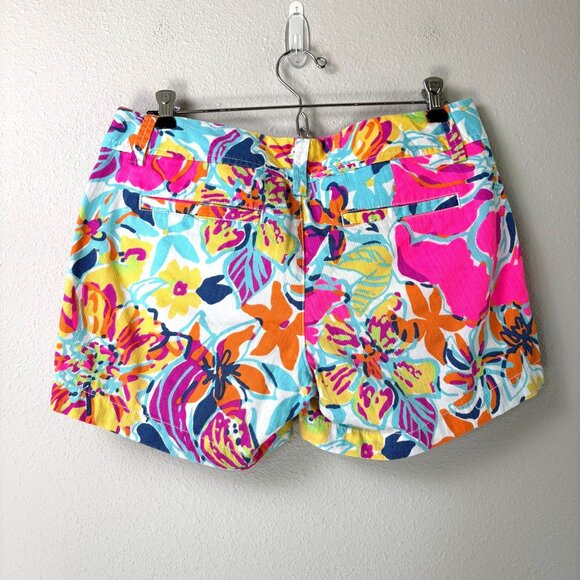 Lilly Pulitzer The Callahan Short Womens 4 Besame Mucho Multi Floral Cotton - Picture 3 of 10
